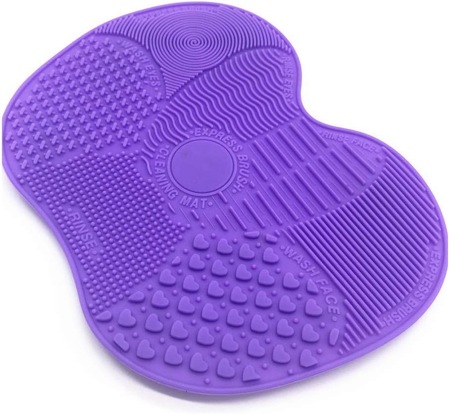 SZKTMOK Makeup Brush Cleaner, Makeup Brush Cleaner Pad Cosmetic Brush Cleaning Mat Portable Washing Tool Scrubber Suction Cup