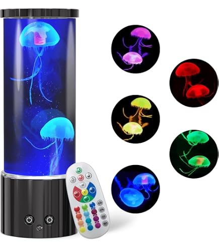 Northern Light Jellyfish Projector Lamp – 7-Color Remote Control Night Light, USB-Powered For Bedroom/Kids' Room