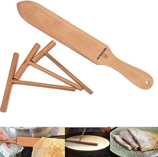 Amazon 手作りクレープ用パンケーキ クレープ用トンボ クレープスプレッダー メーカー Diy キッチン ツール 木製クレープ用ホットプレート L 調理器具 オンライン通販