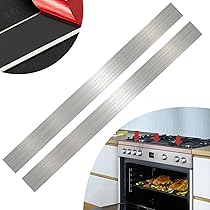 2 Pack Stainless Steel Trim Strips - Brushed 304 Steel, 2" X 30" | Gap Filler & Finishing Edge