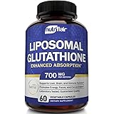 NutriFlair Liposomal Glutathione Setria® 700mg - Pure Reduced, Stable, Active Form L Glutathione reductase (GSH), Enhanced Ab
