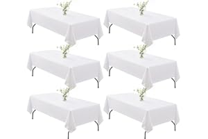 habibee Table Cloths Tablecloth Tables Stain and Winkle Resistant Polyester Washable Table Cover for Wedding Party Banquet Di