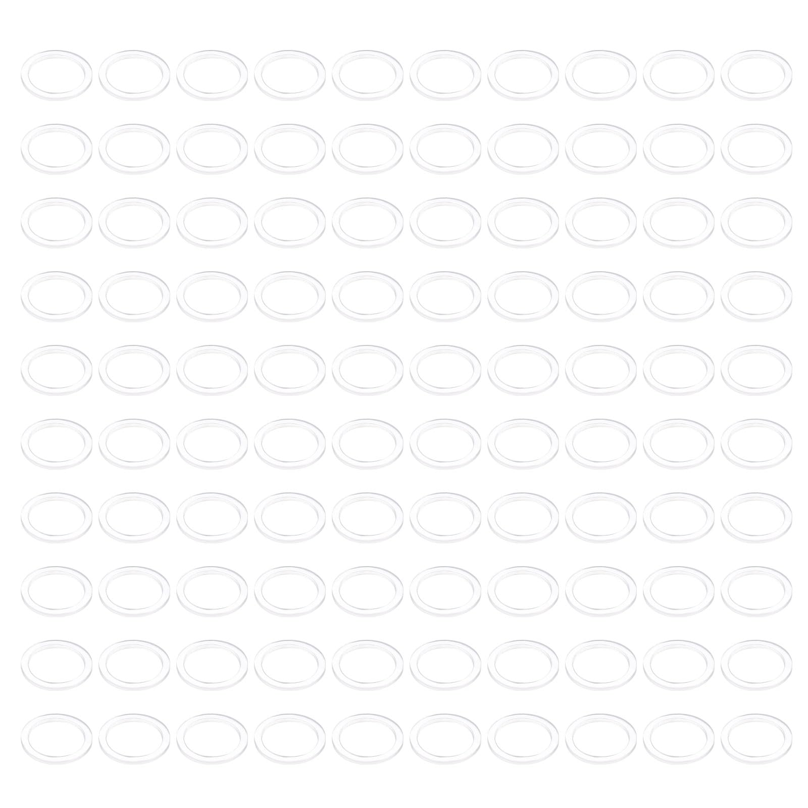 PATIKIL Nylon Flat Washers 10mm ID, 13mm OD, 1mm Thick M10 Metric Plastic Flexibility Gaskets Round Spacers-Applications for Faucet Valve Water Pipe Hose-[Qty 100 Clear]