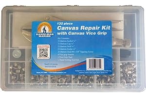 Handi-Man Marine 970164EA 132-Piece Canvas Repair Kit with Vice Grip