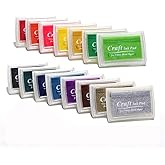 DECORA Stamp Ink Pads Water-soluble for Kids Craft DIY Scrapbooking, Finger Printing and Card Making 15 Colors