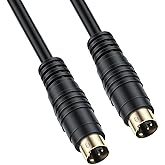 Bruislard S Video Cable, 4-Pin Connector Male to Male S-Video Cable, Svideo Cables Compatible with DVD Player, DSS receivers, Home Theater, VCRs, DVRs/PVRs(1.5m/5FT)