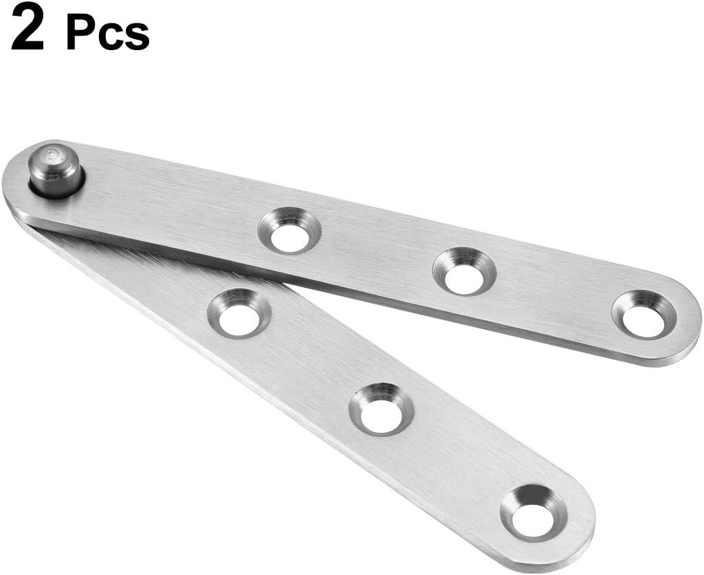 sourcing map 360 Degree Rotatable Door Pivot Hinge, 100mmx16mmx11mm Stainless Steel Window Door Fittings, Pack of 2 - Image 3
