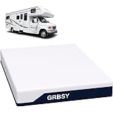 Grbsy 12 Inch Upgrade Short Queen RV Memory Foam Mattress, Firm Feel, Fiberglass Free, Pressure Relief, Certified Safe Foams