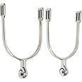 English Spurs, A Pair English Stainless Steel Horse Spurs with Roller Ball, Horse Boot Spurs Horse Riding Spurs for Boots Wom