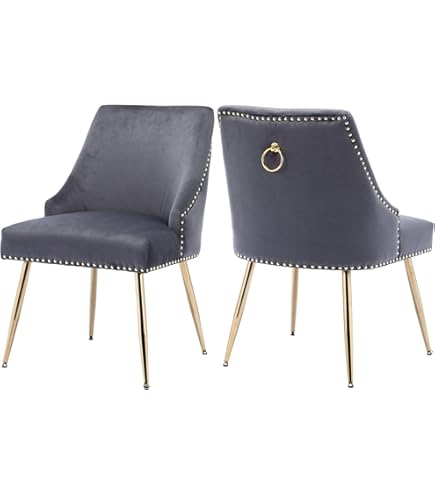 Modern Velvet Dining Chairs Set of 2, Tufted Upholstered Kitchen Dining Room Chairs with Gold Legs (Beige Modern Velvet Dining Chairs Set of 2, Tufted Upholstered Kitchen Dining Room Chairs with Gold Legs (Beige
