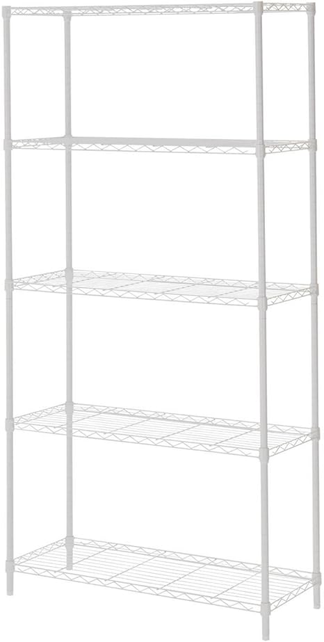 Amazon Co Jp ベルメゾン スチールラック サイズ が 選べる ラック ホワイトｆ 幅91 高さ180 5 ホーム キッチン