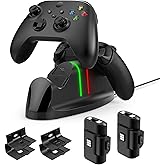 Charger for Xbox Series X|S Controller- Dual Dock Charging Station Charger Stand with 2 Rechargeable Battery Packs for Xbox S