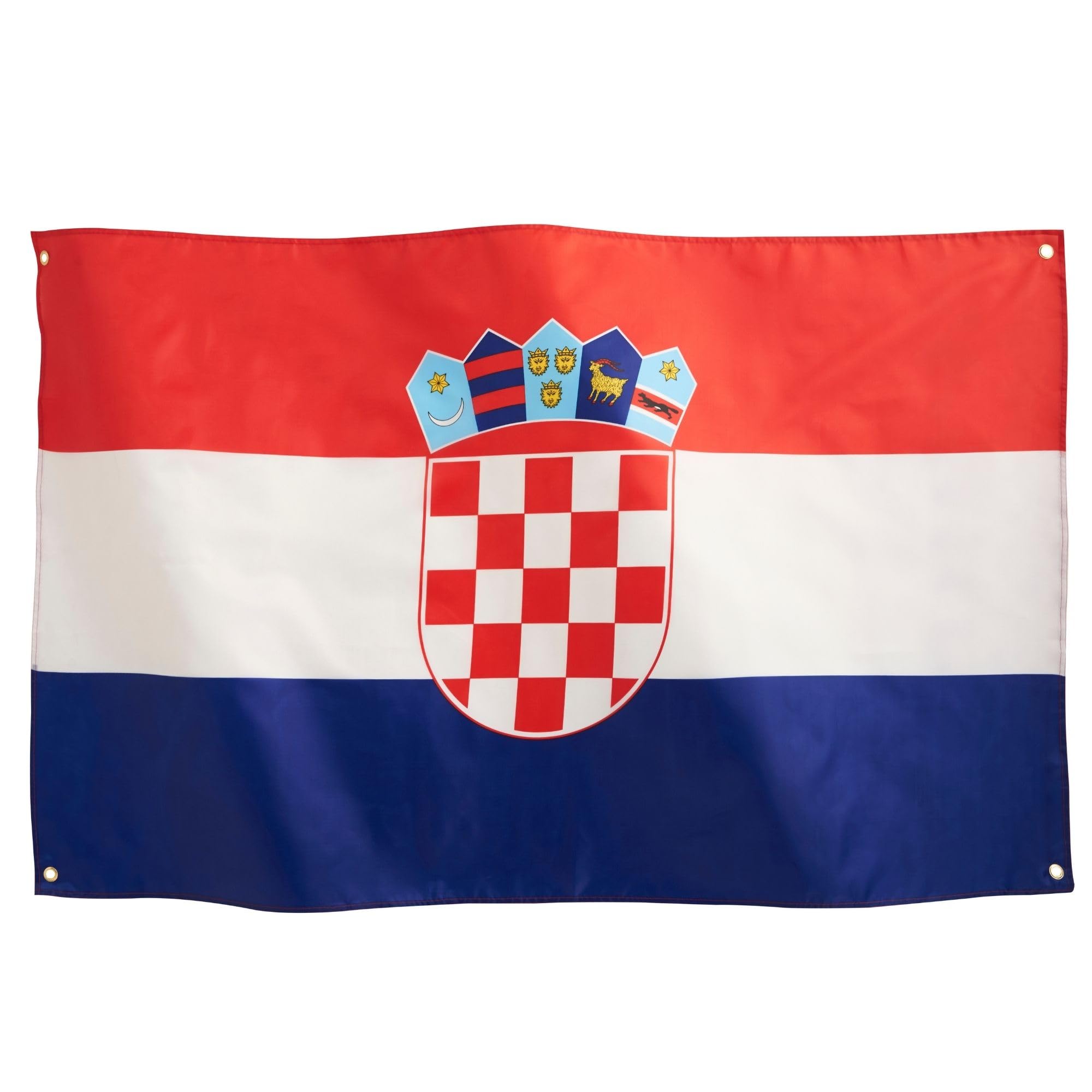 Runesol Croatia National Flag 3x5, 91x152cm, Zastava Hrvatske 4 Grommets, Brass Eyelet in Every Corner, Croatian Banner, Premium Flags, Waterproof, Inside, Outside, Epiphany — image 1