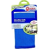 Quickie Microfiber Cleaning Cloth, Single, Blue, Cleaning Cloth for Glass and Window, Streak-Free Shine, Wet or Dry Cleaning 