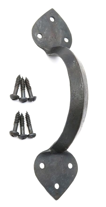 Black Wrought Iron Spear Cupboard Door Or Drawer Handle 17cm 6