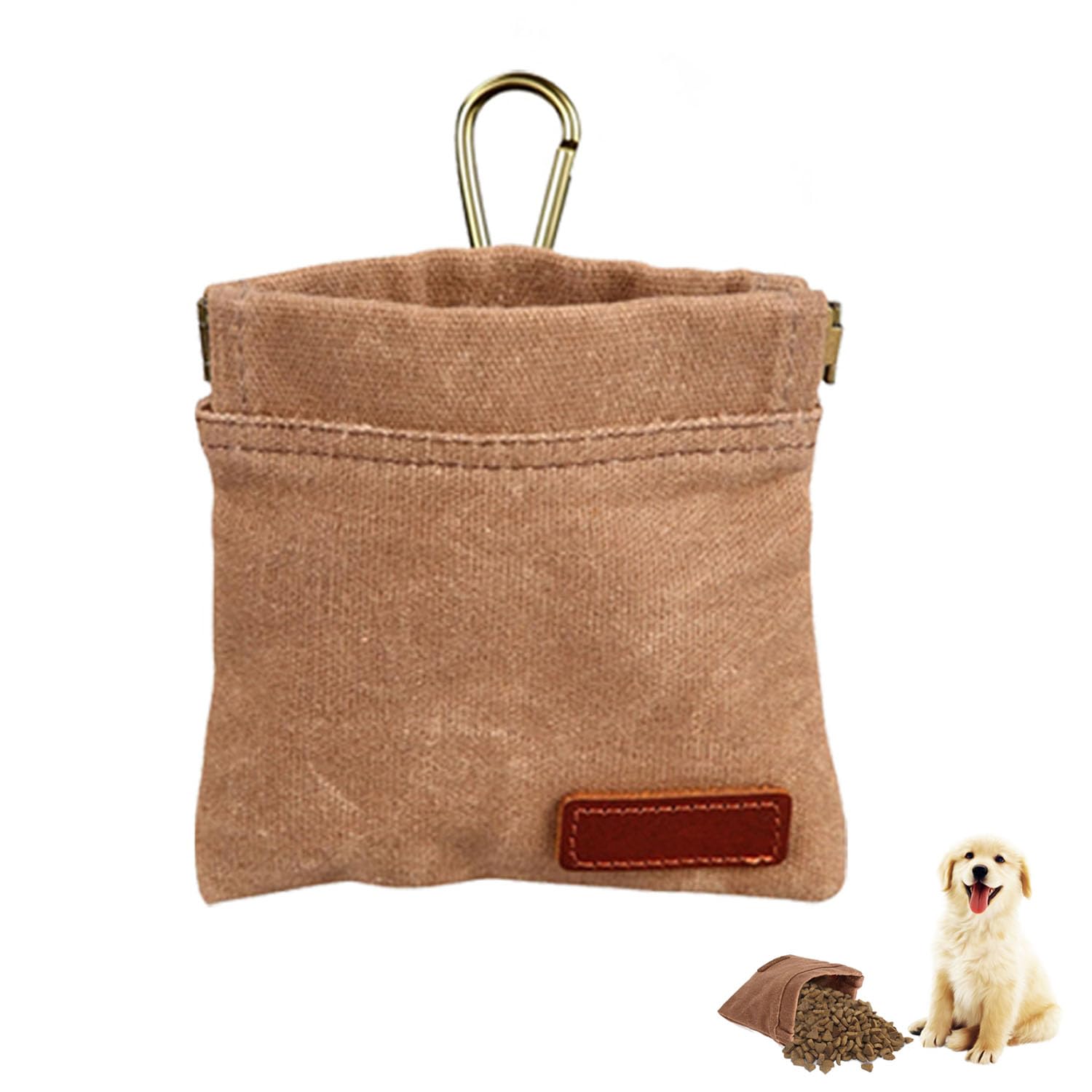 WUBAYI Small Dog Treat Pouch,Puppy Dog Training Pouch Hands,Little Training Treats Bag with Carabiner Waterproof,Walking Bag for Daily Use
