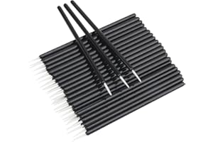 MEKUPEU Disposable Eyeliner Brush Applicator Cosmetic Eye Wand Eyeliner Makeup Tool (black-300pcs)