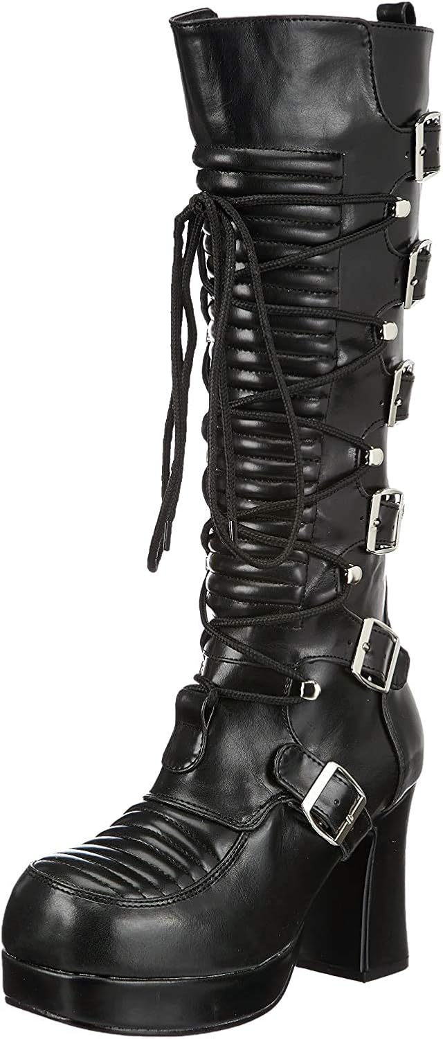 vegan leather platform boots