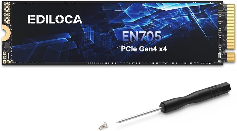 Ediloca EN705 1TB NVMe PCIe Gen4 M.2 2280 SSD for PS5 Laptops PCs