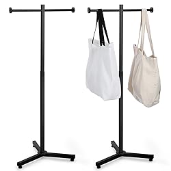Blulu Heavy Duty Adjustable Shopping Bag Rack Metal