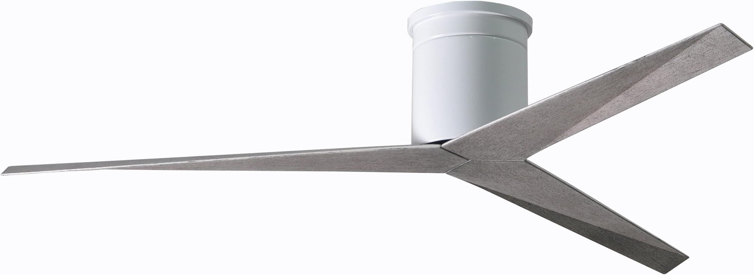 Matthews EKH-WH-BW Eliza 56" Outdoor/Indoor Damp Locations Hugger Ceiling Fan with Remote Control & Wall Control, 3 Blades, Gloss White