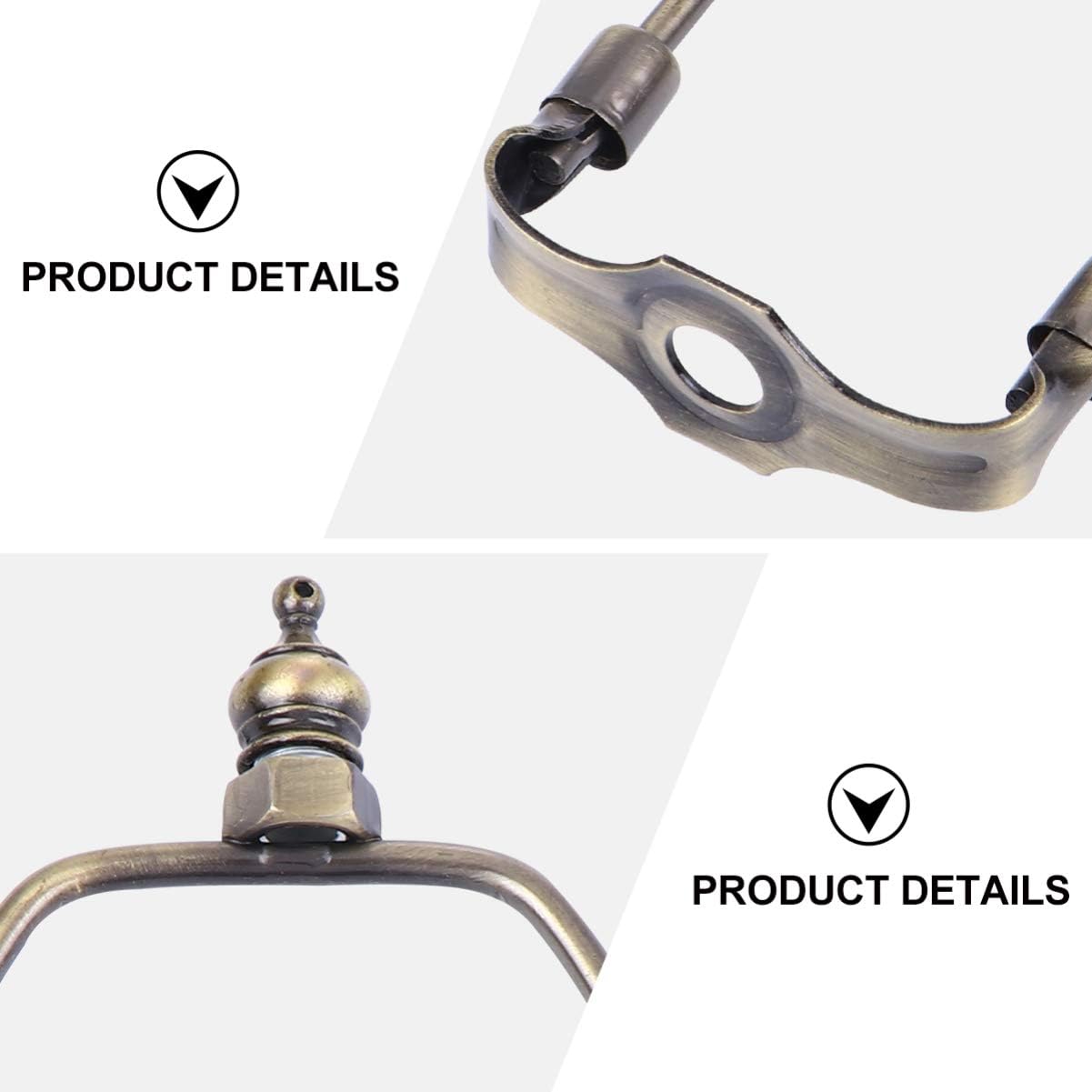 OSALADI Lamp Harp Holder with Saddle and Finial Heavy Duty Lamp Harp for Table Lamps Floor Lamp Shades 7 Inch Bronze - Image 5
