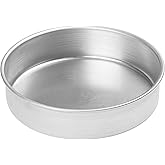 Winco Heavy-Duty Round Aluminum Layer Cake Pan, 8" x 2"