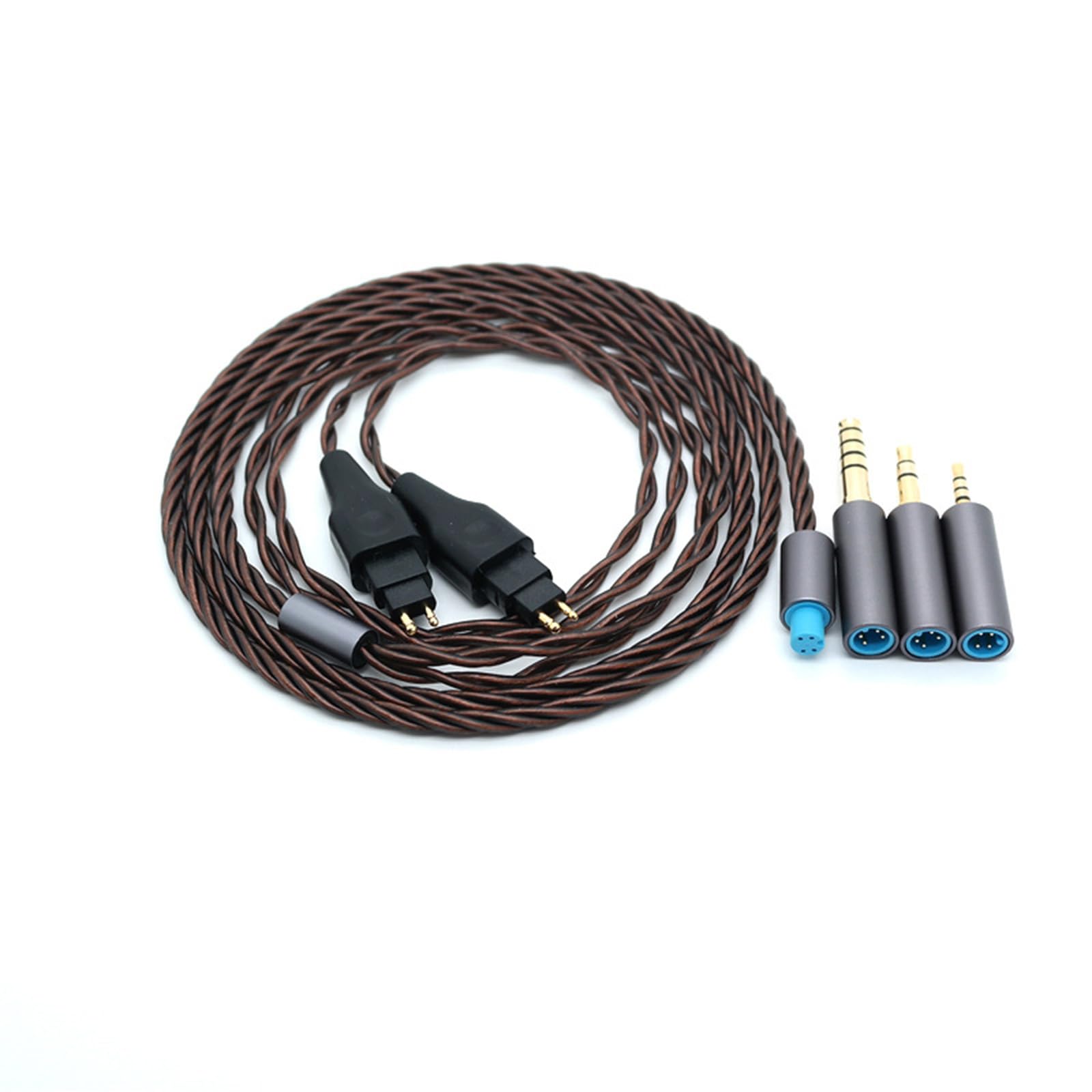 Yaowanguan Balanced Cable w/4.4mm,2.5mm,3.5mm Adapter for Sennheiser HD580 HD650 HD660 HD600S Headphones,HD414 HD25 3 in 1 Replacement Upgrade Wire(Copper)