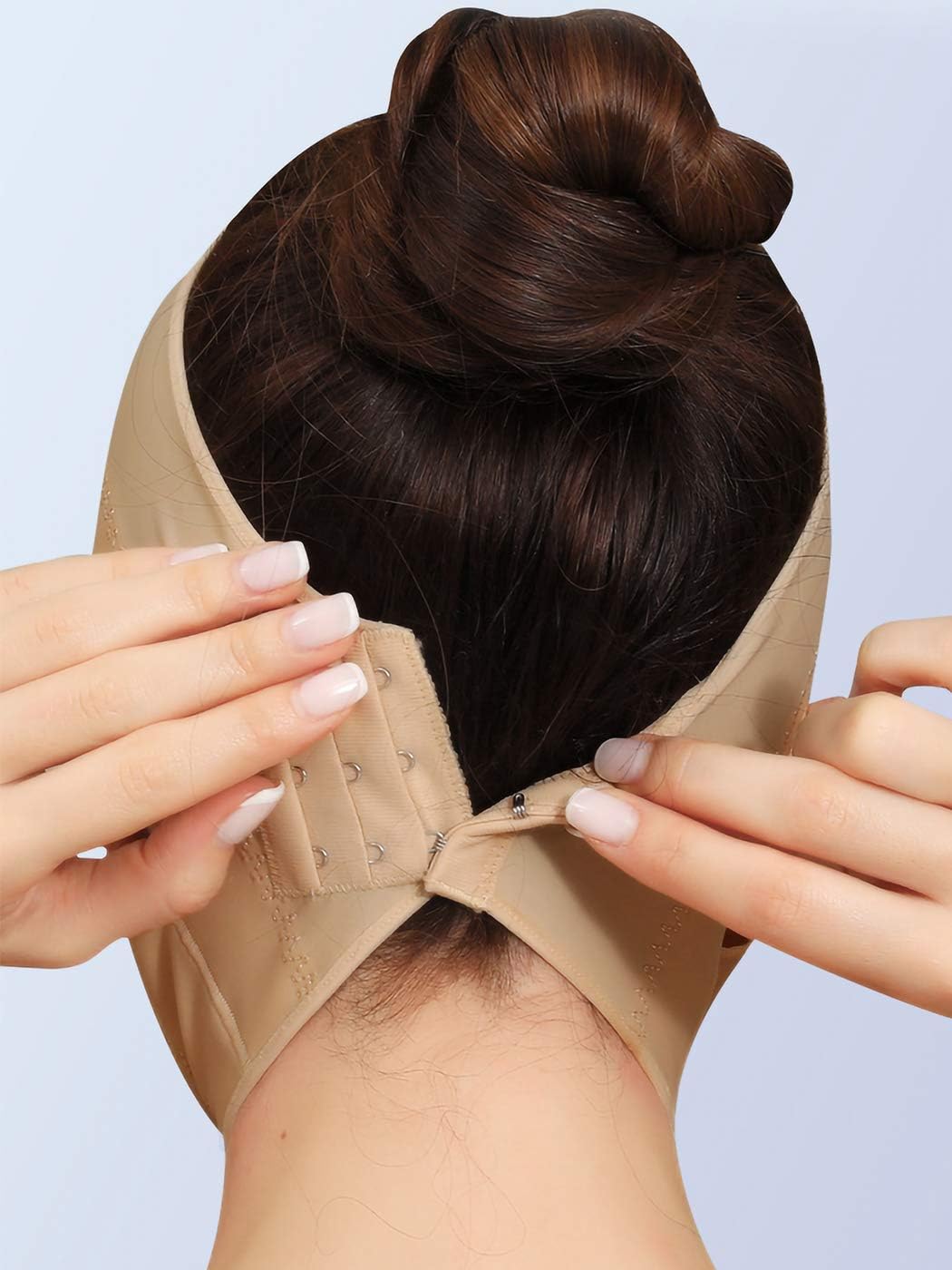 Anna-Kaci Womens Chin Strap Support Band Neck Bandage Post Surgical Compression Head wrap, Neck and Chin Compression Garment Wrap, Dark Beige, Small: Health & Personal Care