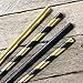 Black and Gold Foil Paper Drinking Straws - Stripe and Solid - 7.75 Inches - 100 Pack - Outside the Box Papers Brand