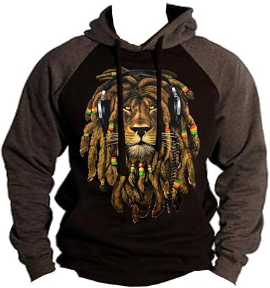 rasta lion hoodie