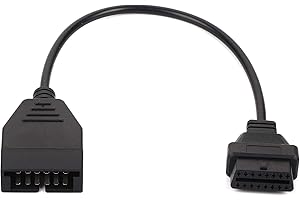 CIEOVO OBD2 to OBD1 GM Adapter,OBD1 12 Pins to OBD2 16 Pins Diagnostic Tool Connector Adapter Cable Replacement for GM