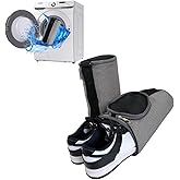 Shoe Washing Machine Bag Laundry ShoeBag for Washer and Dryer - 2pc Reusable Shoe Cleaning Bag for Sneaker Tennis Shoes Unstain Cleaner lockable zipper (Grey)