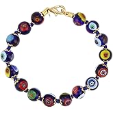 Glass Of Venice Murano Glass Mosaic Bracelet - Navy Blue