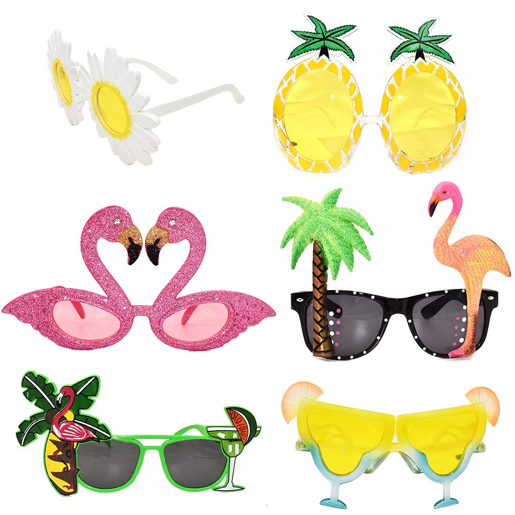 Party Glasses Funny Glasses Novelty Party Sunglasses 6 Pack Pineapple Sunglasses Tropical Sunglasses Cocktail Party Accessories Funny Sunglasses Beach Party Decorations for Adults Luau Party Supplies