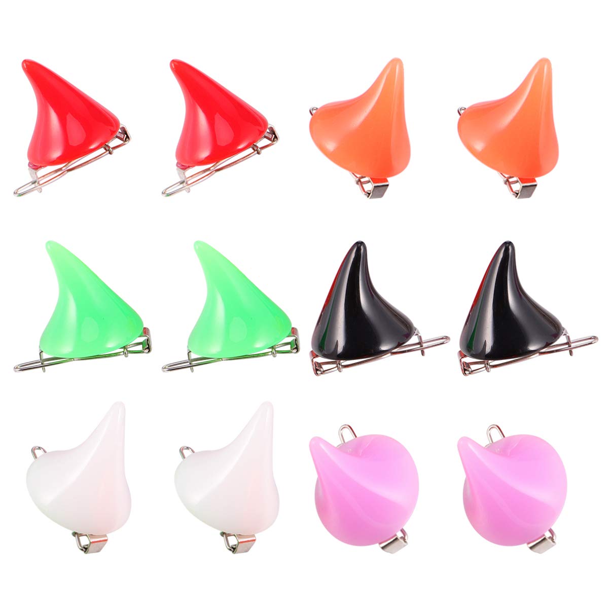 Cabilock 12Pcs Halloween Devil Horn Hair Clips Set Small Demon Horn Pins Hair Styling Accessories for Cosplay Party Decoration