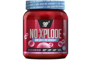 BSN N.O.-XPLODE Cool Rush Pre Workout Powder, Preworkout Energy Supplement for Men and Women with Creatine and Beta-Alanine, Bubblegum Blast, 30 Servings, 1.2 Pound (Packaging May Vary)