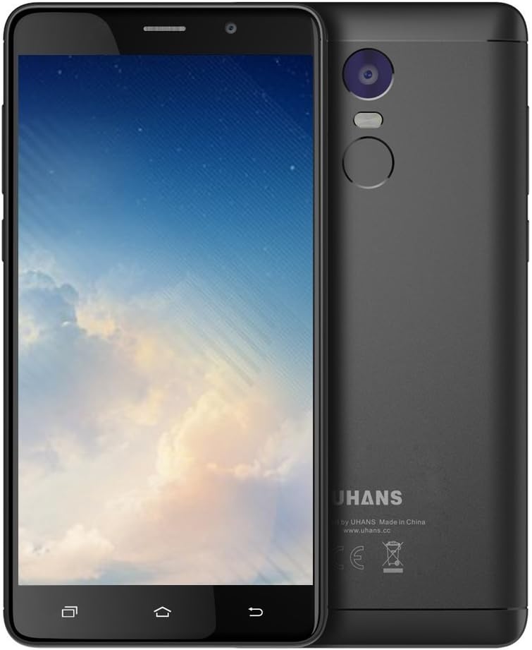 HANS NOTE4 5.5 Inch 3GB RAM 32GB ROM 4000MAH Battery 4G Phone For Android 7.0 (Black)