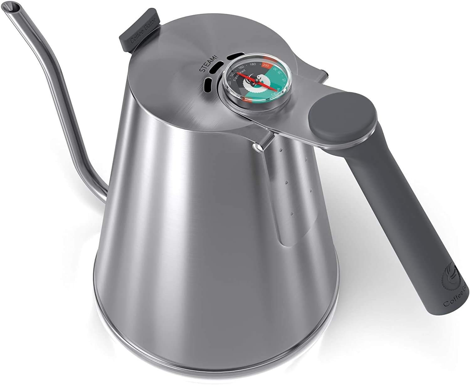 Gooseneck Kettle with Thermometer, 1.6 L Premium Stainless Steel Stove Top Kettle, Tea Pot w/Precision Drip Spout - Image 5