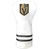 Team Golf NHL Boston Bruins White Vintage Driver Head Cover White Vintage Driver Golf Club Headcover, Form Fitting Design, Retro Design &amp; Superb Quality