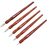 SIPLIV Redwood Professional Manga Pen Dip Pen Set Manga Cartoon Comic Drawing Painting Kit - 5 Pcs