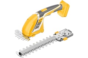 Rozlchar Cordless Hedge Trimmer & Grass Shears Handheld Compatible for Dewalt 20V Battery(No Battery), Lightweight 7.87'' Electric Hedge Trimmer 4.7" Grass Cutter Combo for Lawn, Backyard, Garden
