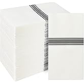 JEBBLAS Elegant Decorative Disposable Hand Towels, Line-Feel Dinner Napkin, Cloth Like Nakins for Kitchen, Bathroom,Weddings,