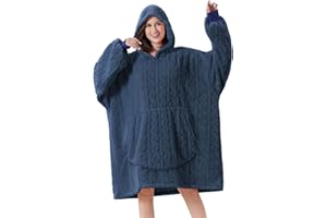 FestiCorp Oversized Blanket Hoodie for Adults - Extra Long Wearable Sweatshirt with Giant Sleeve, Hood and Pocket