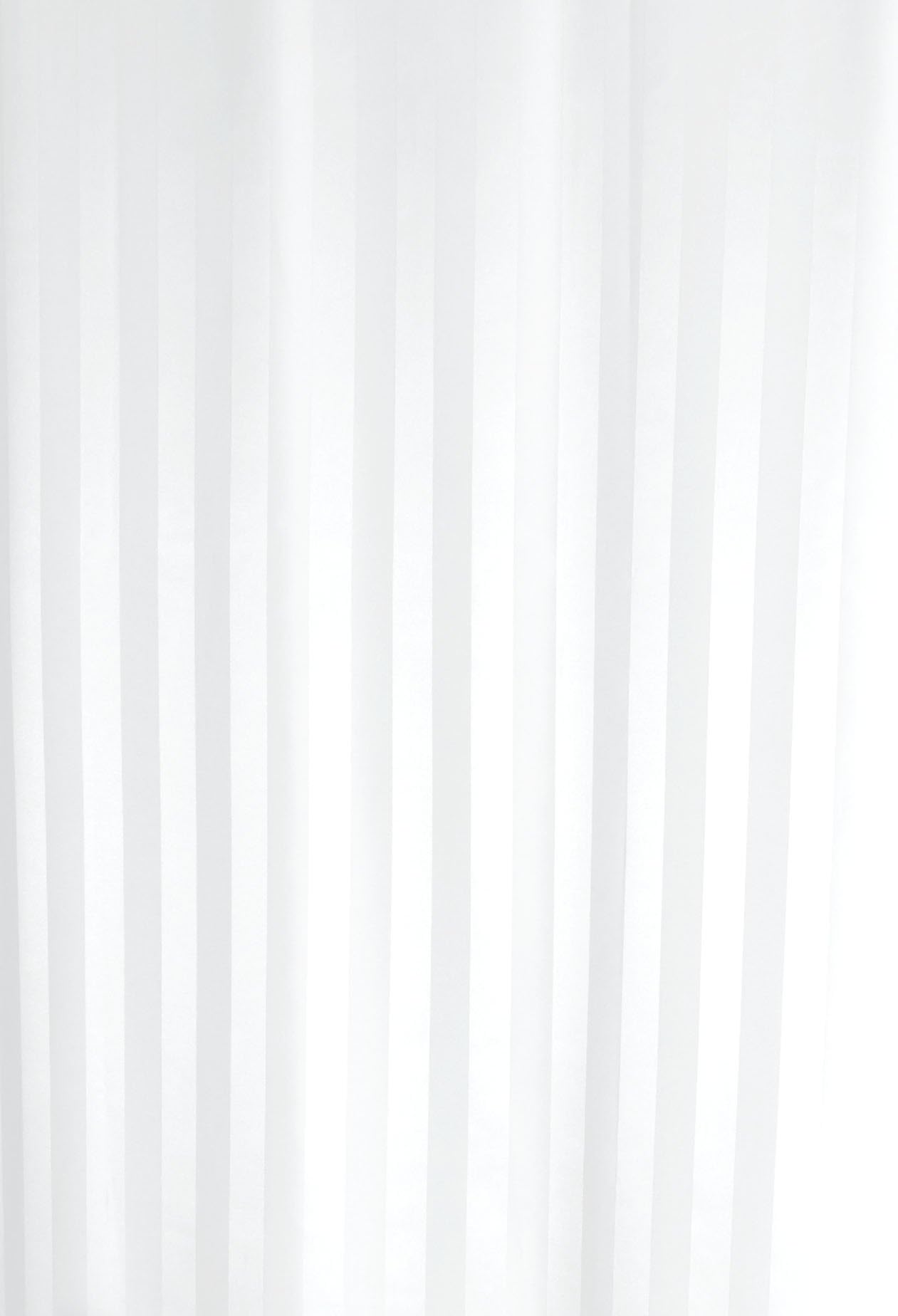 Luxxur ™ White Satin Shadow Stripe Woven Polyester Shower Curtain Size: 180cm wide x 200cm Drop