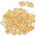 Bonayuanda Pack of 50 Gold Beads DIY Heart Charms Pendants Bracelet Necklace Jewelry Making Accessory