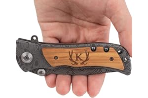 Fanfoobi Laser Engraved Pocket Knife with monogrammed from A-Z