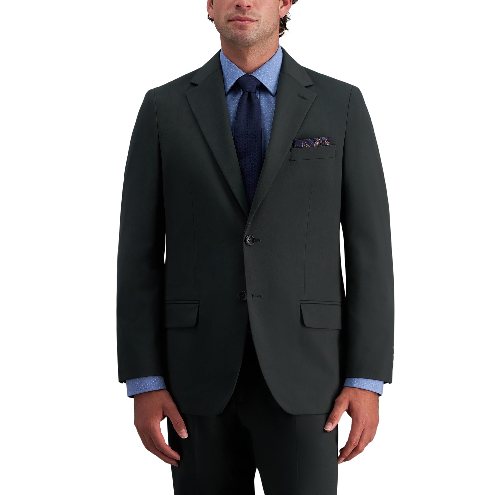 Haggar Men’s JMH Tailored Fit Suit Separates – Pants and Jackets – 46 Tall Olive