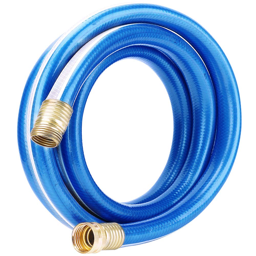 Photo 1 of Short Leader Blue Garden Hose 3/4 in. x 3 ft.-Kink Free, Leakproof, Male/Female, 400PSI Burst -Heavy Duty Durable Flexible Lightweight Water Pipe for Gardening, Lawn Care & Equipment Connection