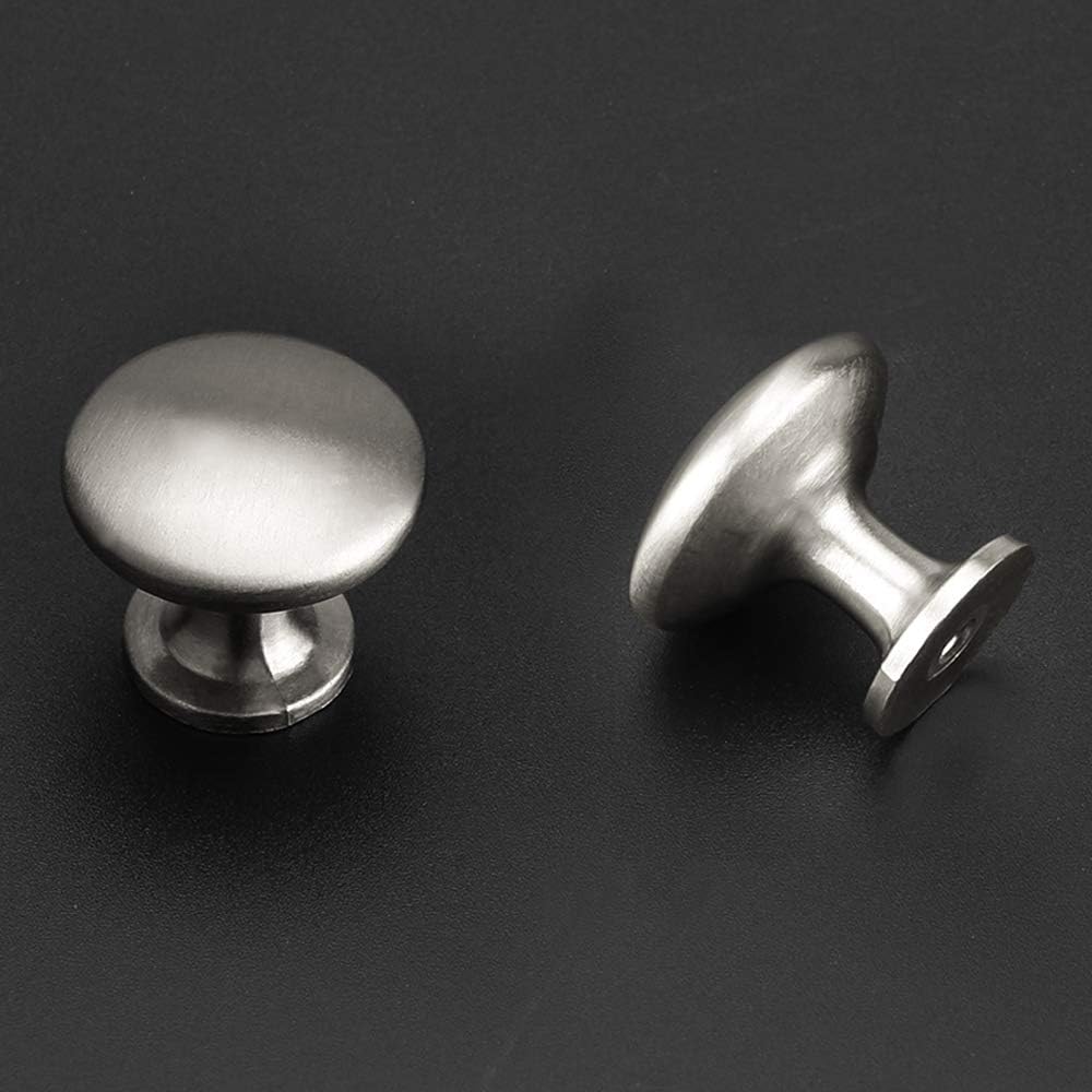 LONTAN 5 Pack Brushed Nickel Door Knobs Drawer Knobs for Kitchen Door Cabinet Pulls Zinc Alloy Kitchen Cupboard Furniture - Image 4